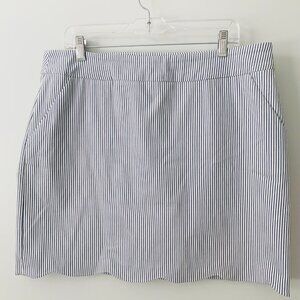 Tribal striped skort with scalloped edge